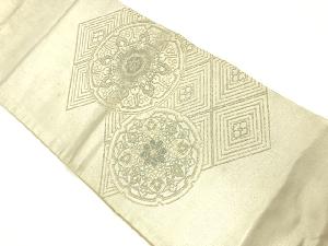 アンティーク　華文・入子菱模様刺繍袋帯（材料）